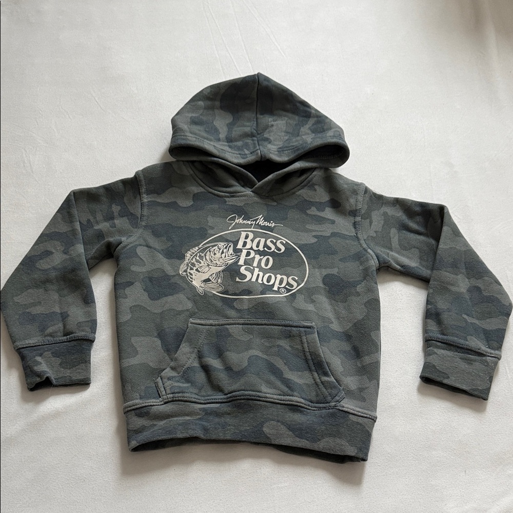 Bass Pro Shops Kids Green Camo Hoodie Size 3T